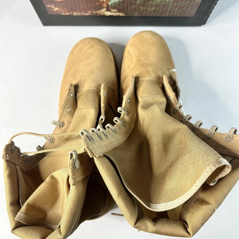 Rocky Army Combat Boots Mens‎ Size 14.5 XXW Desert Tan Hot Weather Vibram USGI
